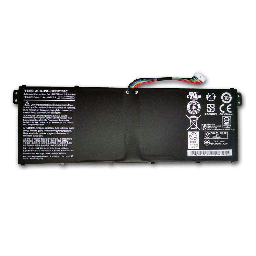 acer AC14B18 11.4V 3220mah/6-Cell Replacement Battery