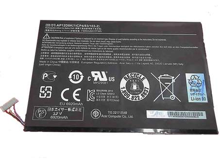 acer AP12D8K 3.7V 7300mAh,27Wh Replacement Battery