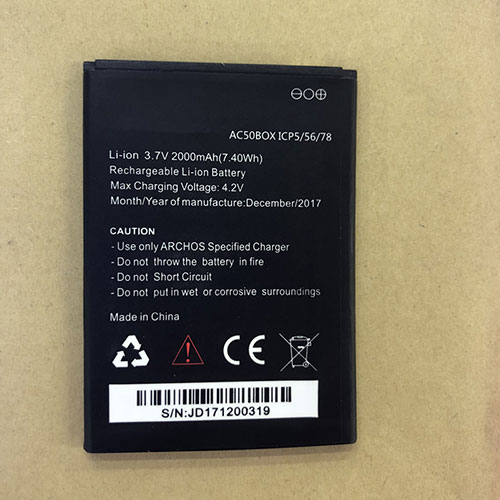 ARCHOS AC50BOX 3.7V/4.2V 2000mAh/7.4WH Replacement Battery