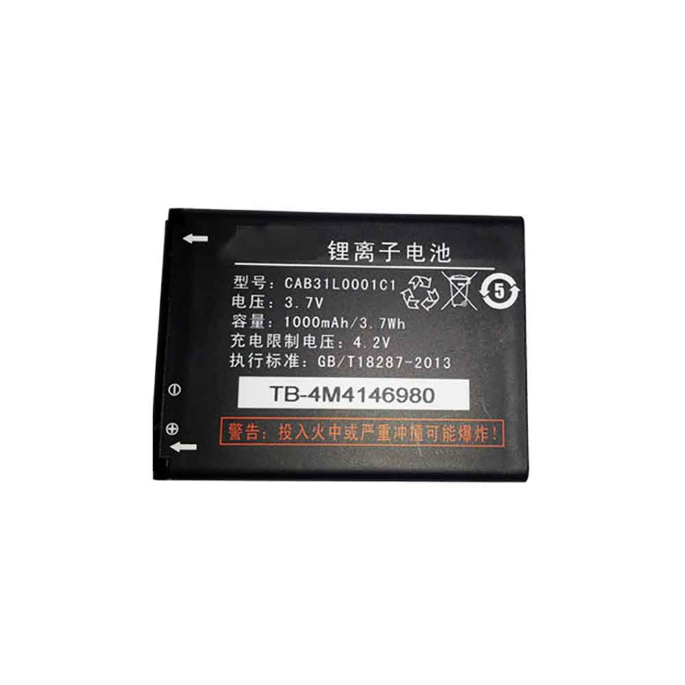 TCL CAB31L0001C1 3.7V 1000mAh Replacement Battery