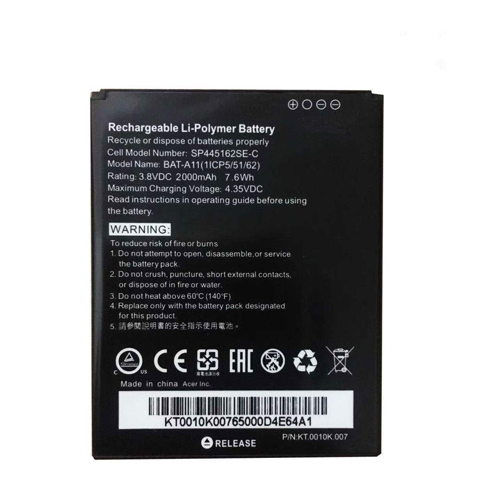 ACER BAT-A11 3.8V/4.35V 2000MAH/7.6WH Replacement Battery