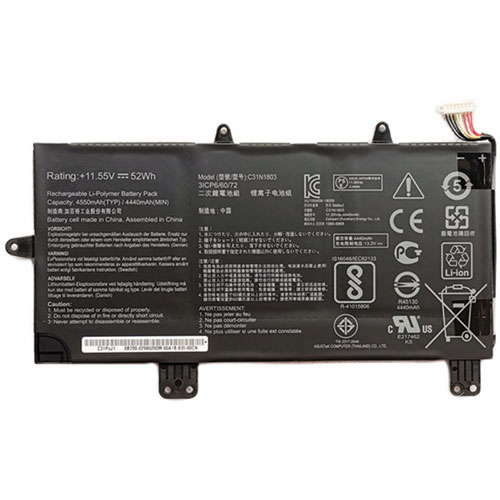 asus C31N1803 11.55V 52Wh/4550mAh Replacement Battery