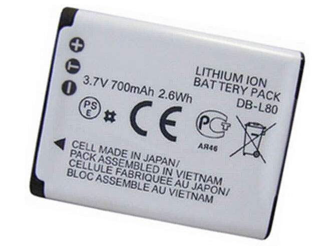 SANYO DB-L80 3.7V 700mAh/2.6Wh Replacement Battery