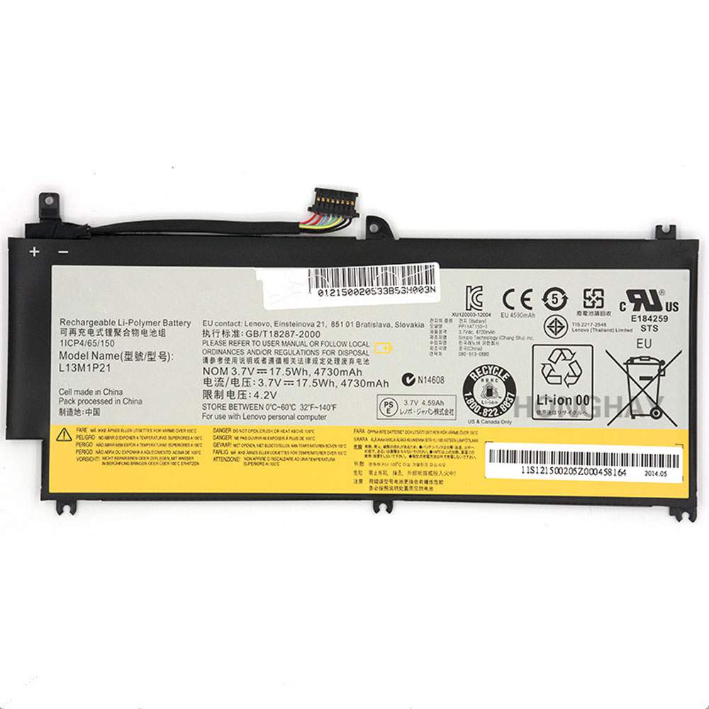 LENOVO L13L1P21 3.7V 4730mAh/17.5Wh Replacement Battery
