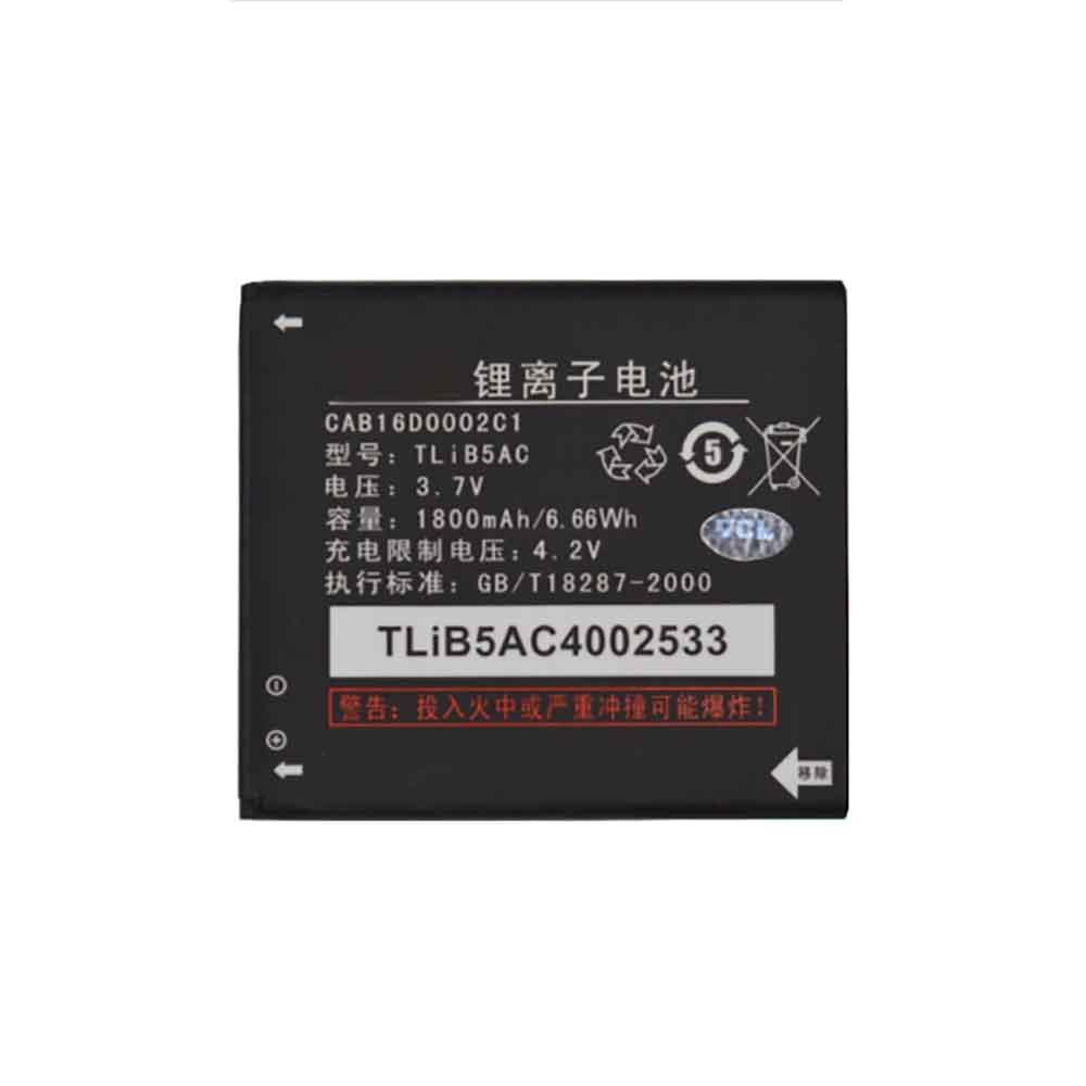 TCL TLiB5AC 3.7V 1800mAh Replacement Battery