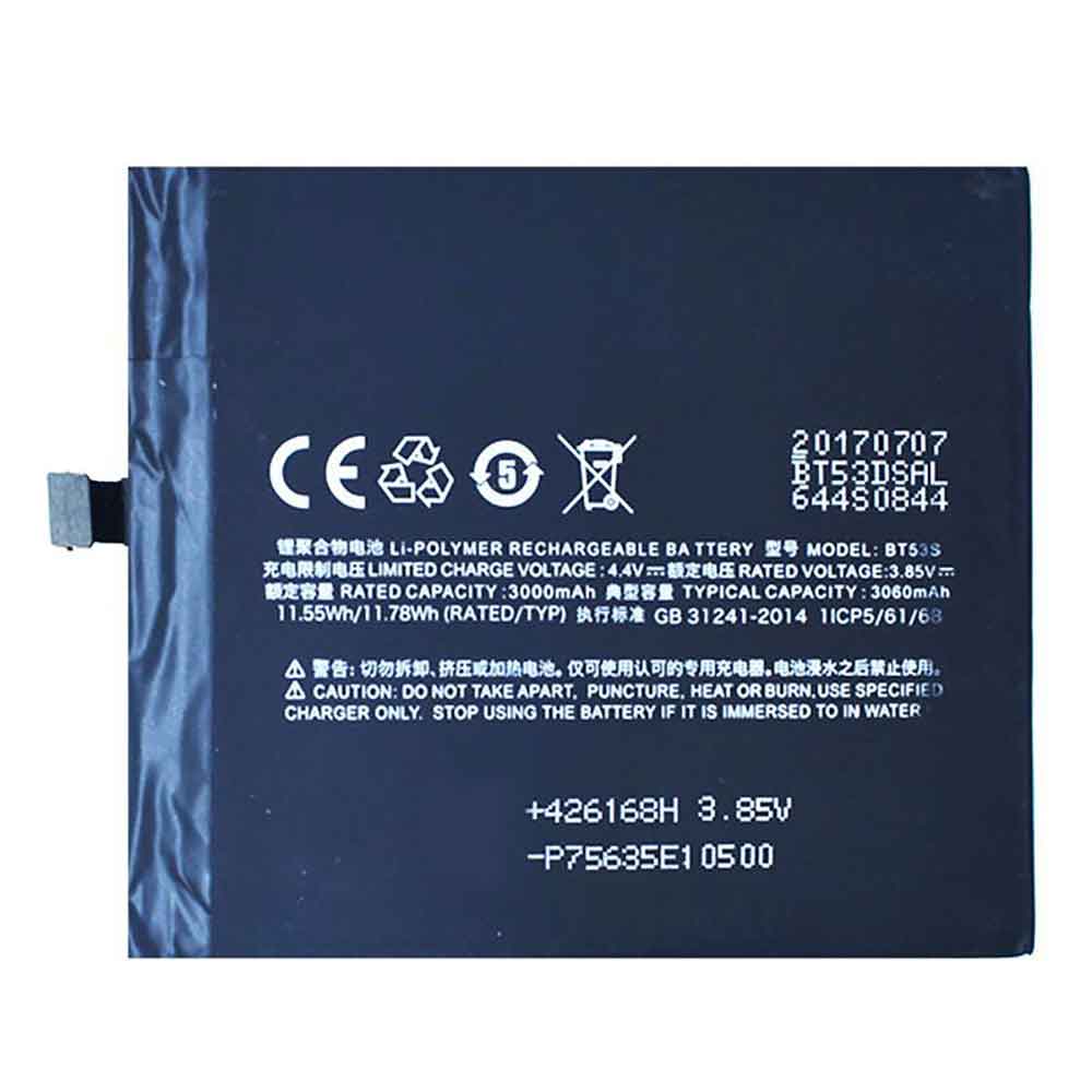 Meizu BT53S 3.85V 3060mAh Replacement Battery