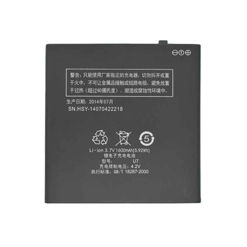 K-Touch U7 3.7V 1600mAh Replacement Battery