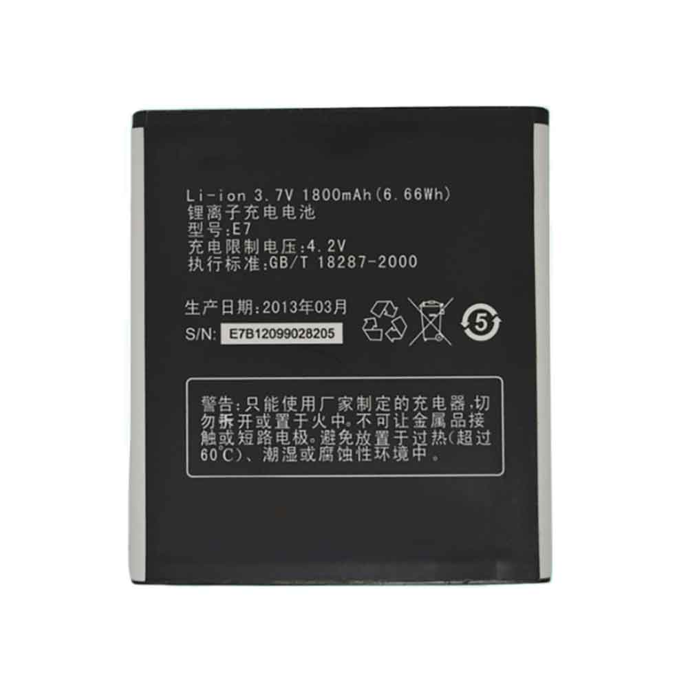 K-Touch E7 3.7V 1800mAh Replacement Battery