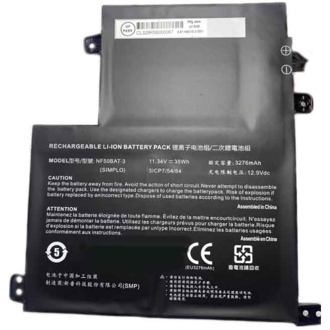 clevo NF50BAT-3 11.34V 3276mAh Replacement Battery