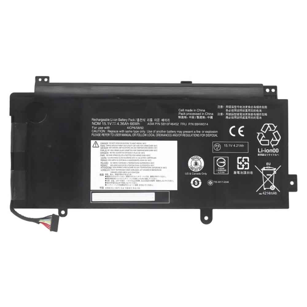 lenovo SB10F46452 15.1V 4360mAh Replacement Battery