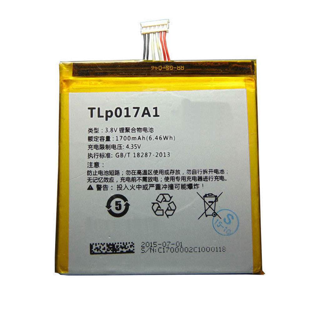 ALCATEL TLP017A1 3.8V/4.35V 1700MAH/6.5Wh Replacement Battery