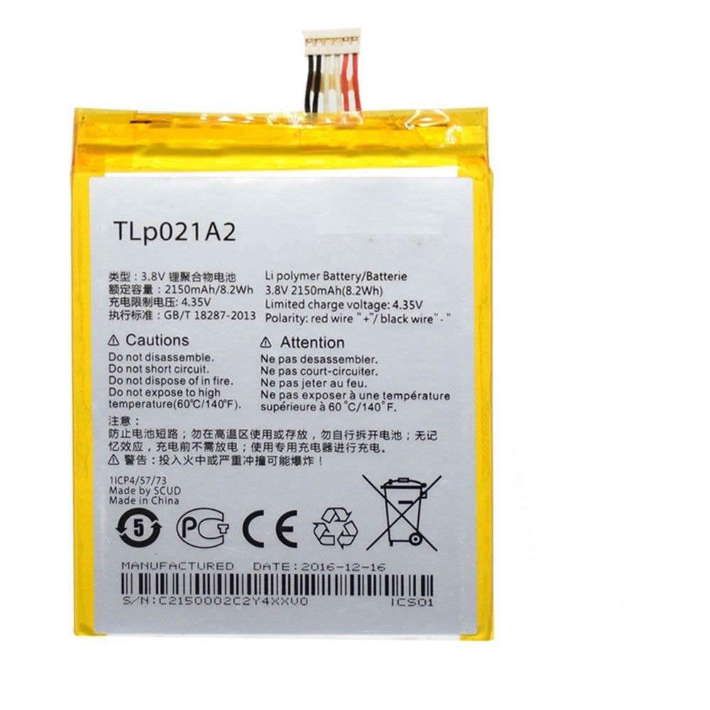 ALCATEL TLP021A2 3.8V/4.35V 2150MAH/8.2Wh Replacement Battery