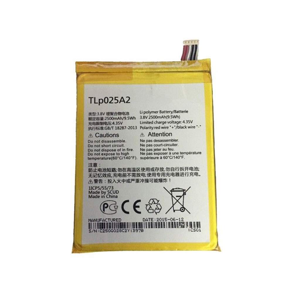 ALCATEL TLp025A2 3.8V/4.35V 2500MAH/9.5Wh Replacement Battery