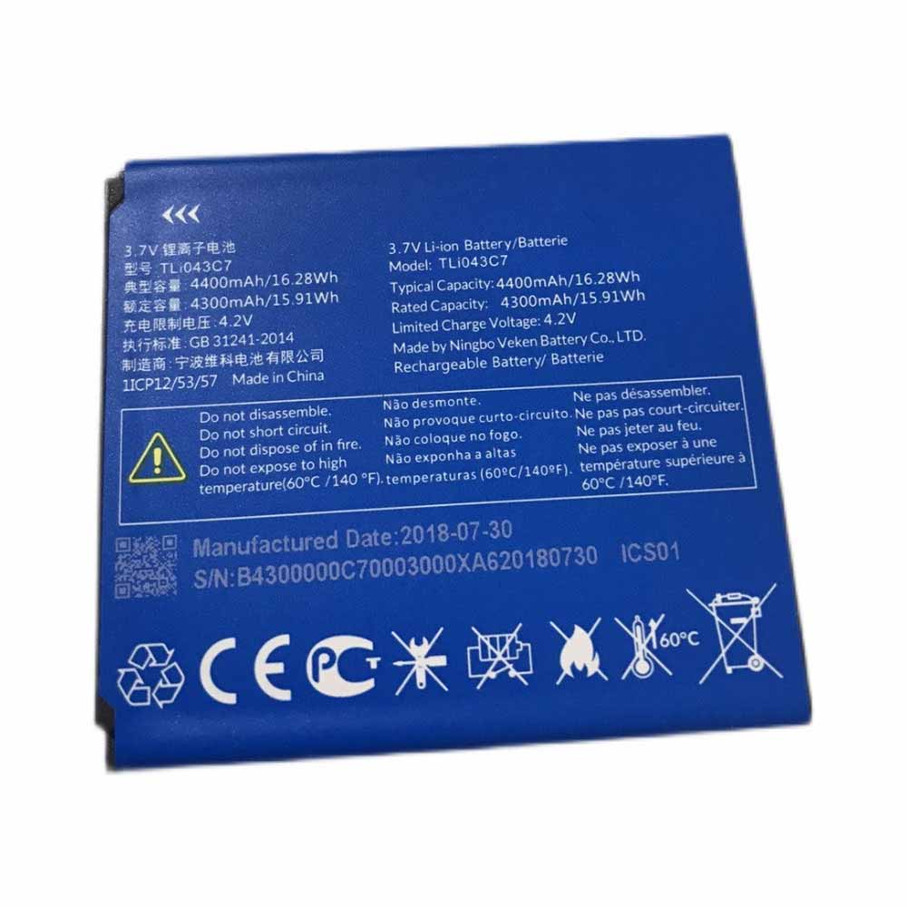 Alcatel TLi043C7 3.7V/4.2V 16.28Wh 4400mAh Replacement Battery