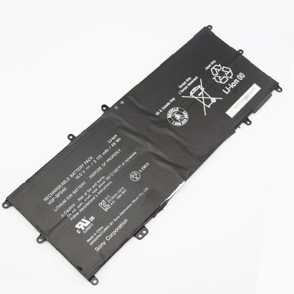 sony VGP-BPS40 15.0V 48Wh/3170mAh Replacement Battery