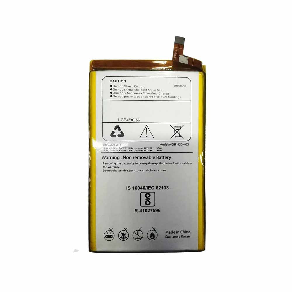 Micromax ACBPN30M03 3.8V/4.35V 3050mAh/11.59WH Replacement Battery