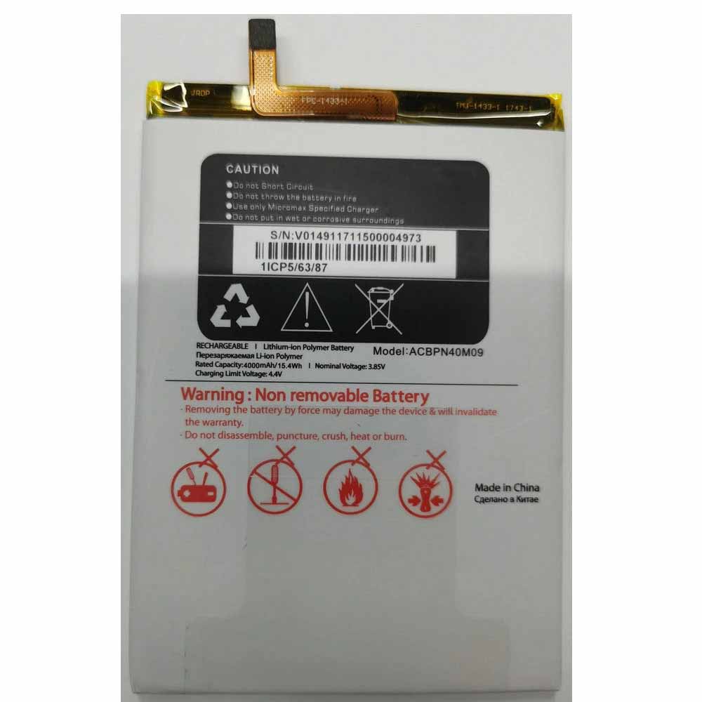 Micromax ACBPN40M09 3.85V/4.40V 4000mAh/15.4WH Replacement Battery