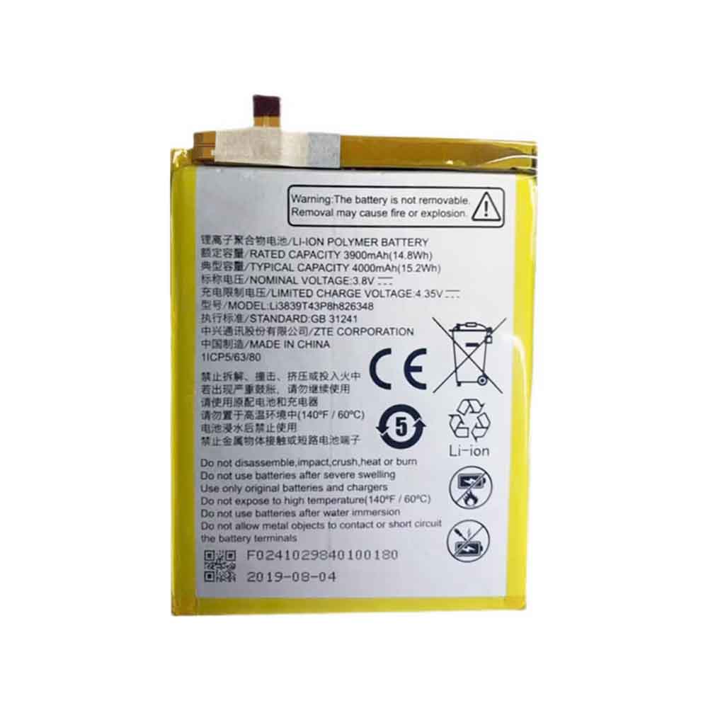 ZTE Li3839T43P8h826348 3.8V 4000mAh Replacement Battery
